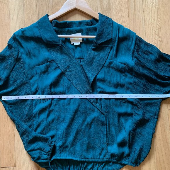 Maeve // Forest Green Paisley Blouse - Picture 9 of 10